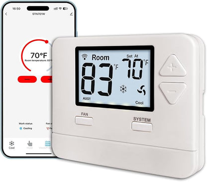 Heagstat WiFi Thermostats for Home Single-Stage 1Heat/ 1Cool, APP Remote Control by Heagstat