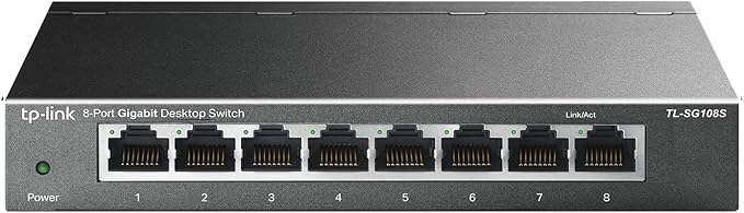 TP-Link TL-SG108S 8 Port Gigabit Ethernet Switch | Desktop/Wall-Mount | Plug & by TP-Link