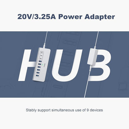 Powered USB Hub 10Gbps, intpw 9-Port USB 3.2 Hub, USB C Hub - Image 7