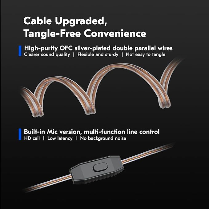 CCZ NC01 Gospel Gaming Earbuds, Stereo Sound in Ear Monitor Headphones Wired - Image 5