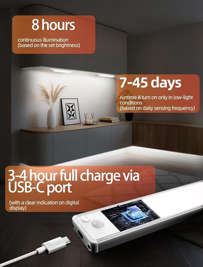 Under Cabinet Lighting: 8 Inch 3-Color Dimmable Rechargeable Motion Sensor - Image 7
