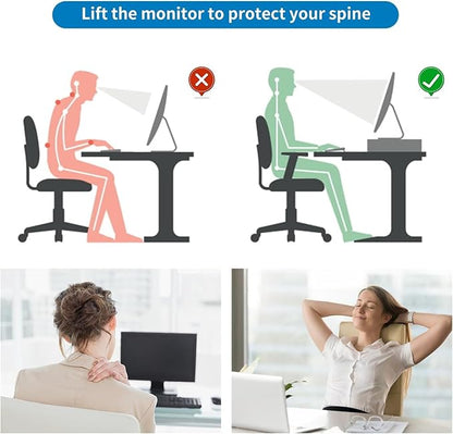 gianotter 2-Tier Metal Monitor Stand Riser, Office Desk Storage Organizer - Image 4