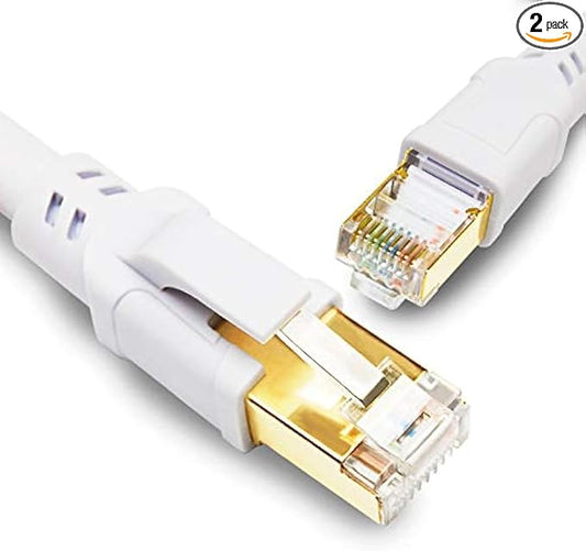 Yauhody CAT8 Ethernet Cable 10ft, 2 Pack High Speed 40Gbps 2000MHz SFTP by Yauhody