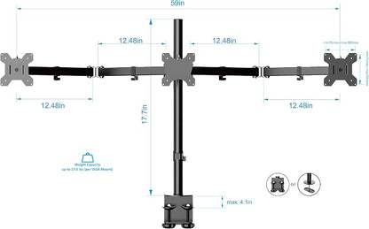 Rocelco 46" Large Height Adjustable Standing Desk Converter - Image 5