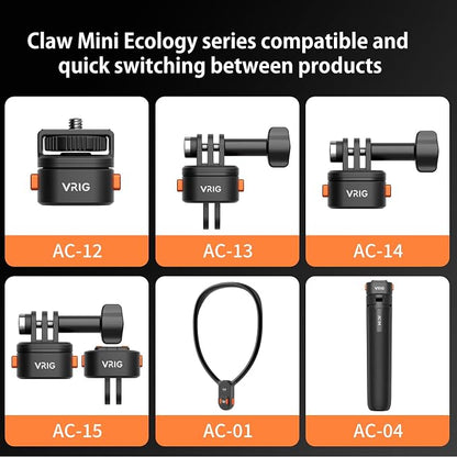 VRIG Claw Mini Quick Release Plate Tripod QR Camera Mount Adapter, Quick Setup - Image 4