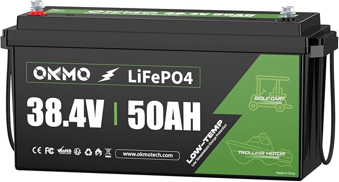 OKMO 36V 50Ah Trolling Motor LiFePO4 Lithium Battery by OKMOBeYourHomePowerBackup
