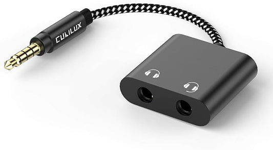Cubilux 3.5mm to Double Audio Jack Headphone Sharing Splitter Compatible by Cubilux