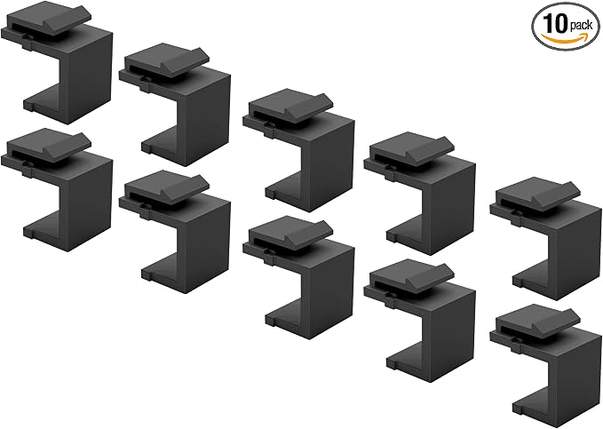 Jadaol 10-Pack Blank Keystone Jack Inserts, Keystone Port Dust Covers, Filler by Jadaol