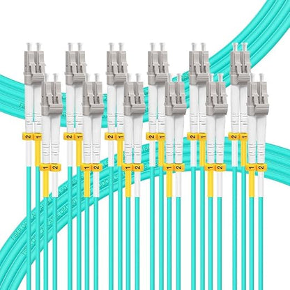 FLYPROFiber- 4M-6Pack LC to LC Fiber Patch Cable OM4 Multimode, MM Multi Mode by FLYPROFiber