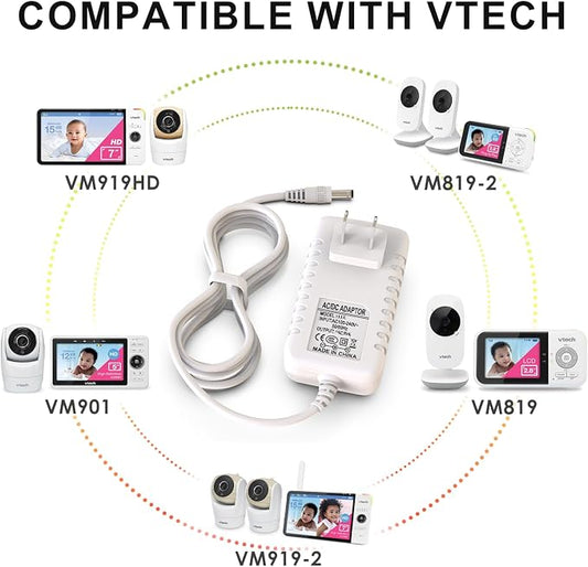 Universal 5V Power Cord for VTech Baby Monitor VTech VM901 VM919HD VM919-2HD - Image 2