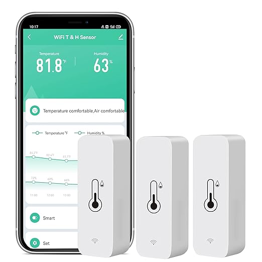 3-Pack WiFi Temperature Humidity Sensor: Wireless Temperature Humidity Monitor by SENCKIT