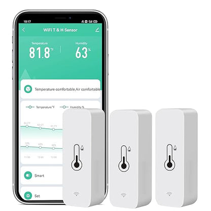 3-Pack WiFi Temperature Humidity Sensor: Wireless Temperature Humidity Monitor by SENCKIT