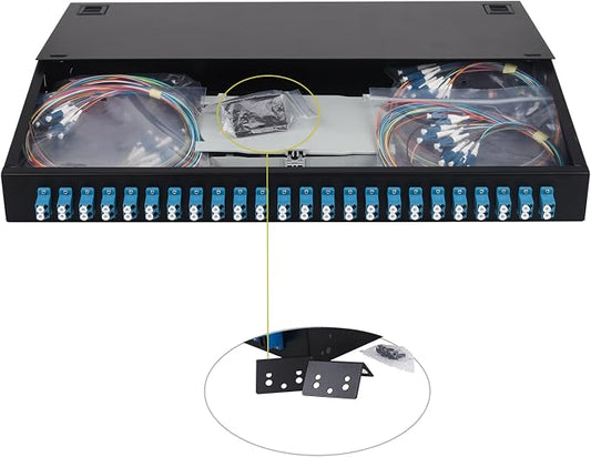 FYBOPTWU-24 Duplex Singlemode 48 Port LC Fiber Optic Rack Mount Enclosure Box + by FiberOpticalAccessories