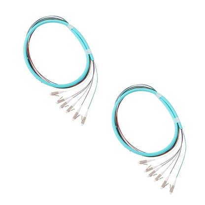 6 Strands LC OM3 Multimode Fiber Optic Pigtail 1.2m LC Multi Mode Fiber Cable by FiberOpticalAccessories