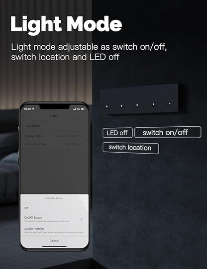 MOES Zigbee 3 Way Light Switch, 1 Gang Smart Wall Switches Single Pole - Image 6