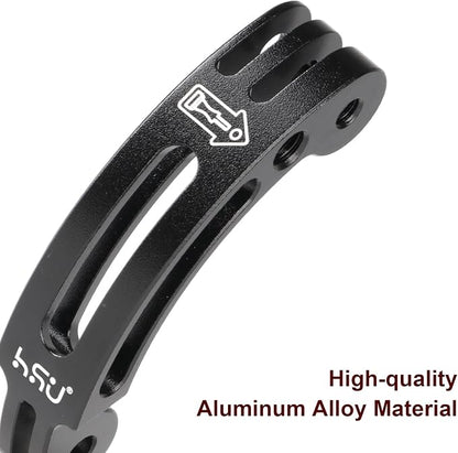 HSU Aluminum Alloy Curved Extension Arm Metal Pole Mount Helmet Stick Extension - Image 3