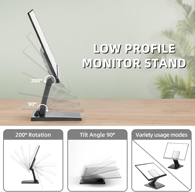 WEARSON WS-03A Adjustable LCD TV Stand Folding Metal Monitor Desk Stand - Image 6