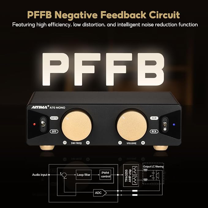 AIYIMA A70 Mono Amplifier with PFFB Home Audio Receiver, TPA3255 Class D Amp - Image 6