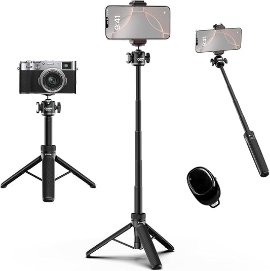 COMAN MT30-Pro Extendable Phone Tripod, 61cm Cell Phone Tripod Stand by COMAN