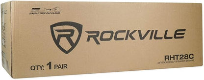 Rockville 28" 2-Tone Bookshelf Speaker Stands Surround Sound Home Theater - Image 9