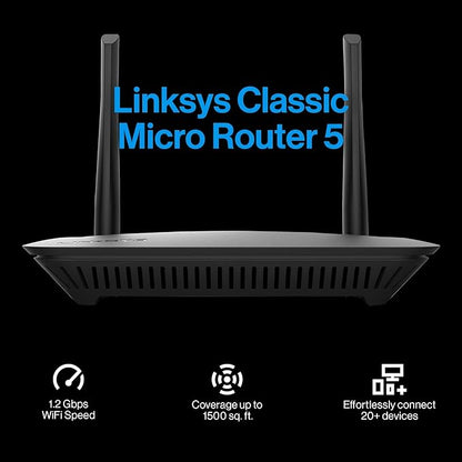Linksys WiFi 5 Router | 1, 500 Sq. ft Coverage | 20+ Devices | Speeds up to - Image 2