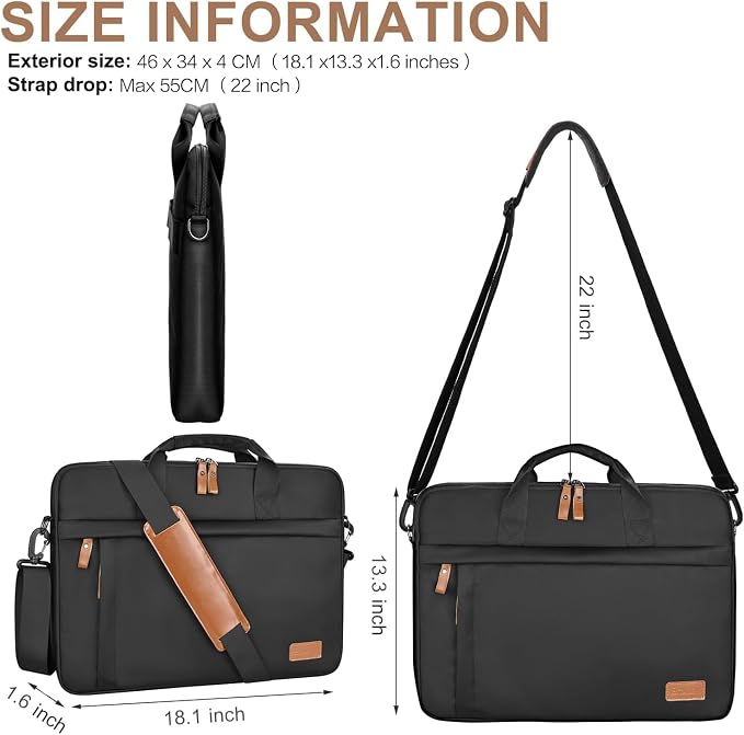 ESTARER Laptop Bag 17-17.3 Inch, Computer Bags - Image 5