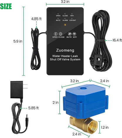 WiFi Water Leak Detector with Automatic Shutoff Valve，Zuomeng Smart Water - Image 6