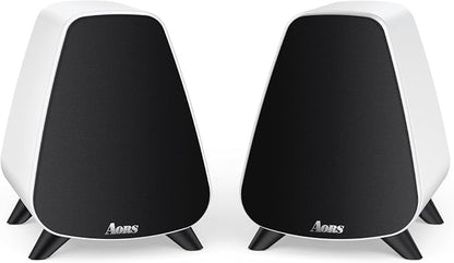 AS31 Active Bookshelf Speakers Bluetooth 5.3, 2-Way Stereo PC Desktop 80W by BookshelfSpeakers