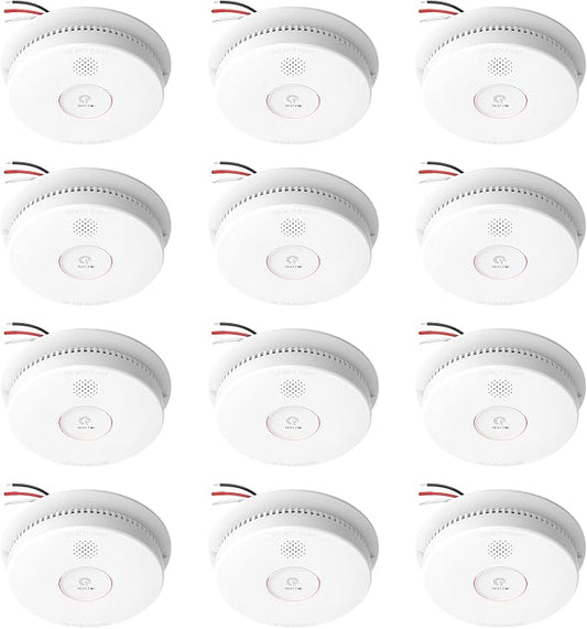 Siterlink Hardwired Interconnected Smoke Detectors, Photoelectric Smoke Alarm by Siterlink
