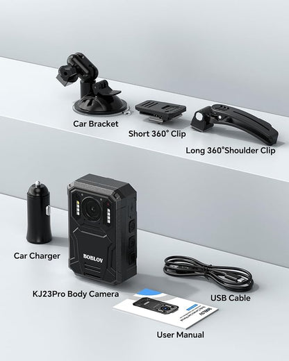 BOBLOV KJ23Pro 2K Body Camera, 128GB Body Worn Camera - Image 8