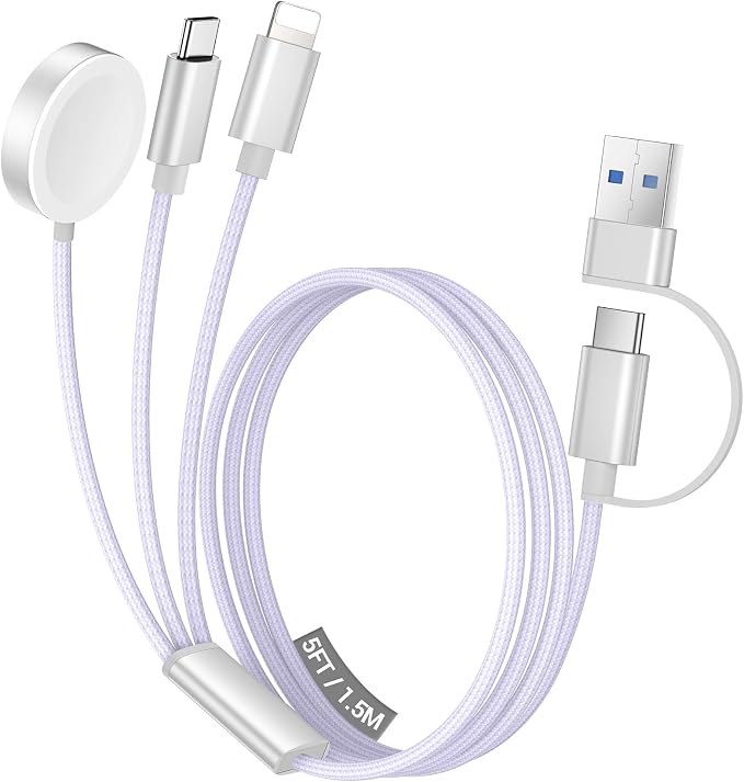 Temdan for Travel Vacation Essentials, 3 in 2 USB C Cable for Apple Watch by Temdan