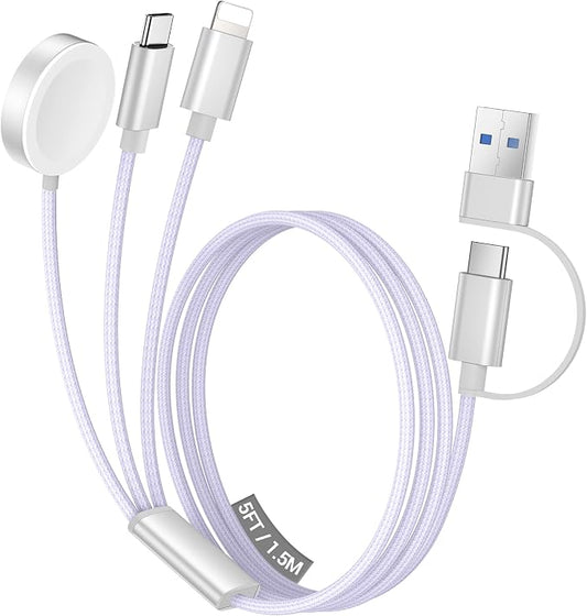 Temdan for Travel Vacation Essentials, 3 in 2 USB C Cable for Apple Watch by Temdan