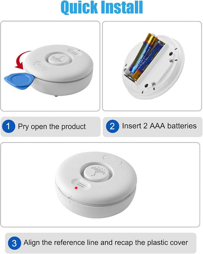 3 Pcs WD71 Water Leak Alarm Detector, 120dB Loud Alert Water Sensor, Can Use - Image 7