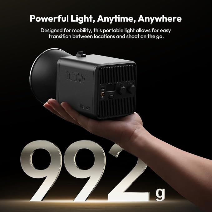 ULANZI 100W Bi-color Portable LED Video Light w DC Power Adapter, 111Wh - Image 3
