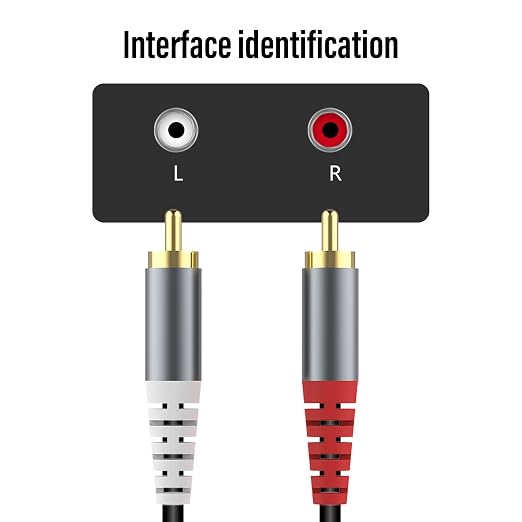 RCA to 3.5mm AUX Cable, 3.5mm 1/8 to RCA 2-Male Headphone Jack Adapter Y - Image 5