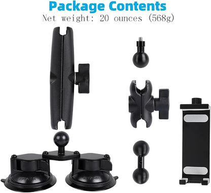 Aluminum Tablet Holder for All iPad, 360° adjustable Secure Double Suction Cup - Image 6