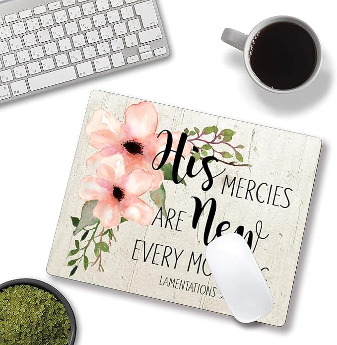 Hokafenle Square Mouse Pad, Inspirational Quote Mouse Pad - Image 4
