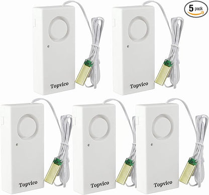 Water Leak Detector, 120dB Loud Siren, Powered by 9V Battery, Sensor Alarm by MakeLifeSaferandSmarterEnjoyPeaceofMind