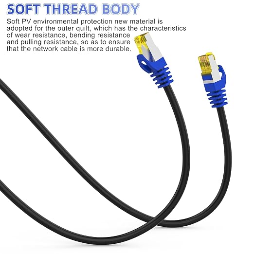 Cat 8 Ethernet Cable 35 ft, 30 ft 50 ft 70 ft 100 ft Heavy Duty High Speed - Image 6