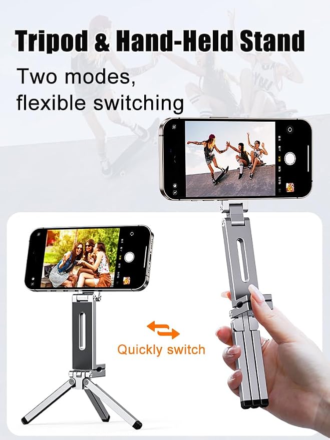 Magnetic Tripod for iPhone, Foldable and Triangular Fixing Airplane Travel - Image 4