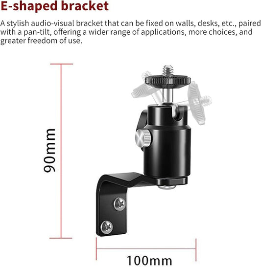 E Shape Adjustable Metal Camera Wall Mount, Speaker Wall Mount, - Image 2