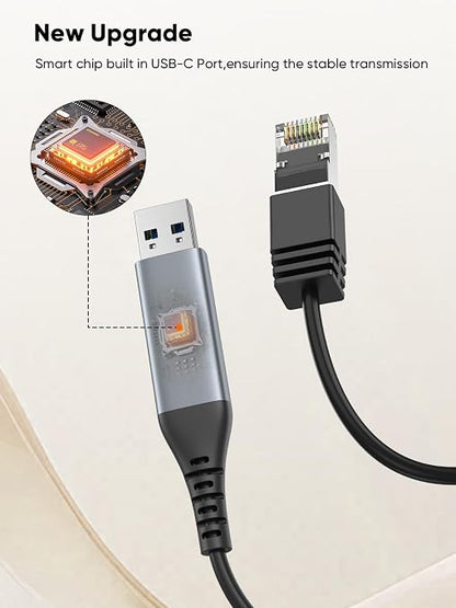 CableCreation USB to Ethernet Cable 10FT, USB to RJ45 Internet LAN Network Cable - Image 4