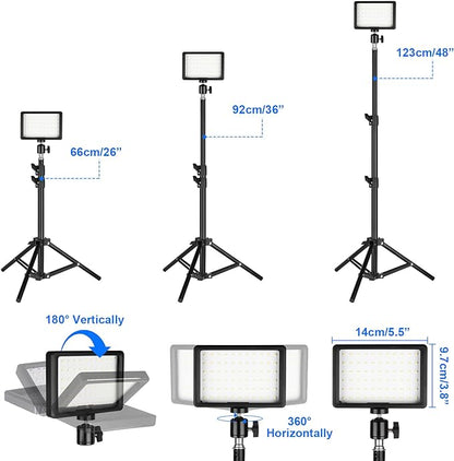 LED Photo Video Light 2-Pack, Ci-Fotto Dimmable 5600K USB LED Continuous Light - Image 5
