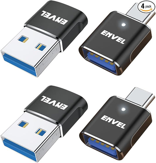 ENVEL USB to USB C Adapter, USB3 5Gbps High Speed Data Transfer, OTG Converter by ENVEL