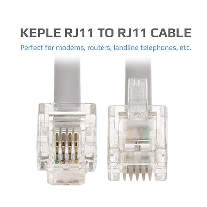 Keple RJ11 Cable ADSL 50ft Extension Lead Phone Cord Telephone Plug High Speed - Image 4