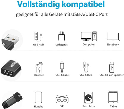 USB C Female to USB Male Adapter, 3.1 USB A to USB C Adapter, XAOSUN One-Sided - Image 6