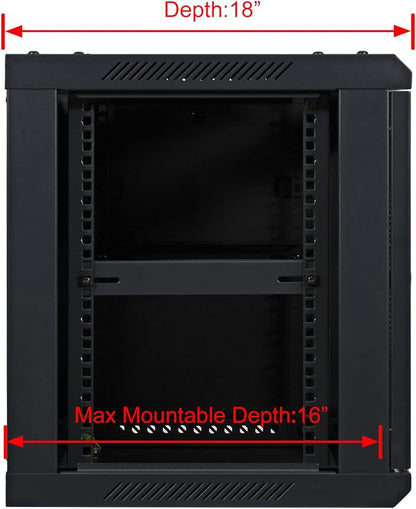 AEONS 9U Professional Wall Mount Network Server Cabinet Enclosure 19-Inch - Image 4