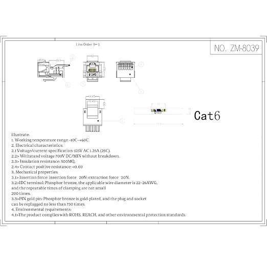 20-Pack Cat6 Tool-Less RJ45 Keystone Jack, No Punch-Down Tool Required Module - Image 7