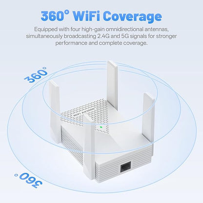 2026 AX3000 WiFi6 Extender Signal Booster, 2400Mbps Dual-Band Internet Extender - Image 2