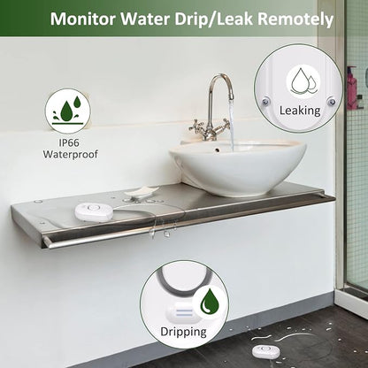 METAK Water Leak Detector Sensor Alarm: Home Water Flooding Monitor Smart Sink - Image 2